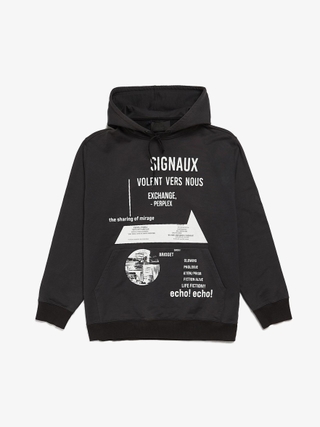 Vetements Black Star Wars Printed Oversized Cotton Blend Hoodie