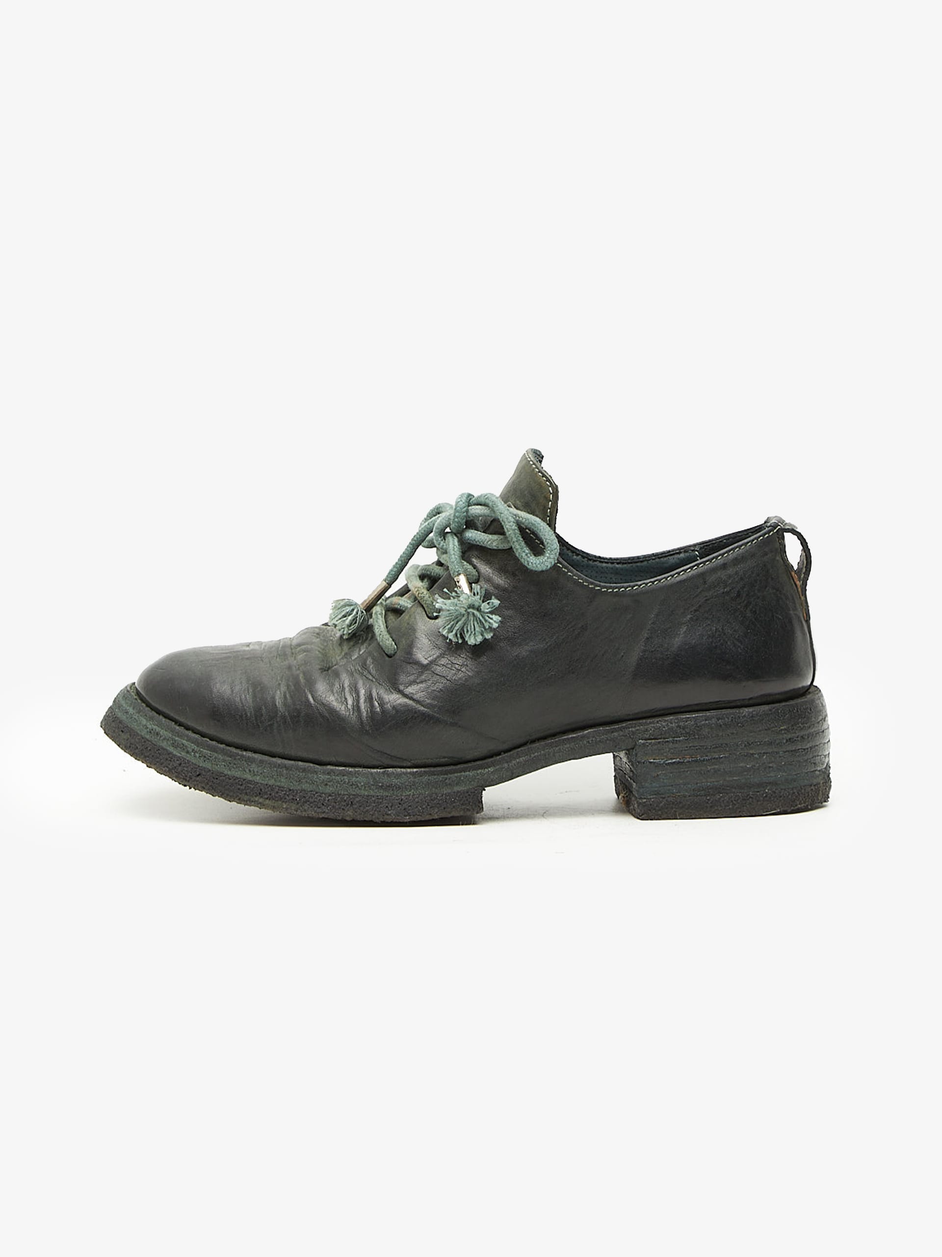Carol Christian Poell Dark Green Portable Leather Derby Shoes