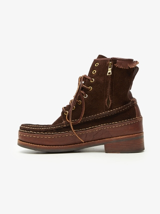 Visvim Brown Battalion Leather Flok High Boots