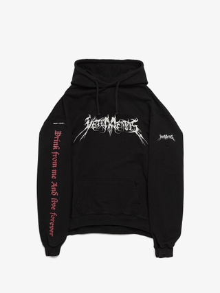 Vetements Black Total Fucking Darkness Back Logo Printed Oversized