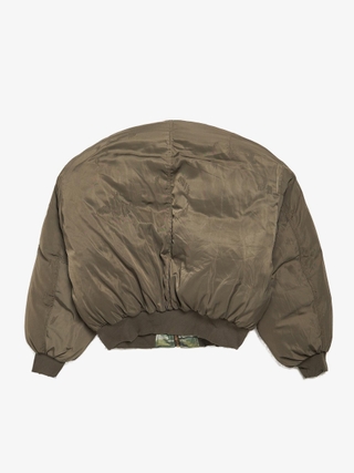 Project GR Reversible Puffer Bomber Jacket - Khaki