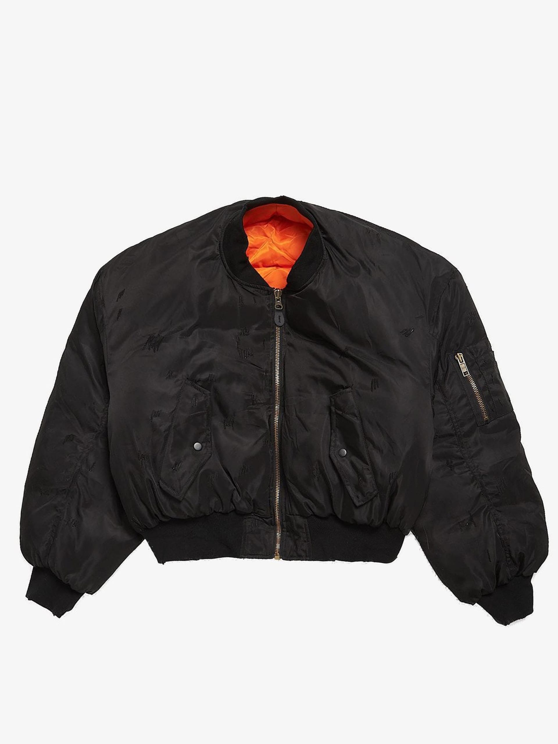 Project GR Reversible Puffer Bomber Jacket - Black