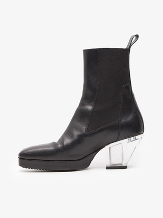 「たかの子」 rick owens goodyear boots 41 Rick Owens Black Goodyear Flex Combat Leather High Boots