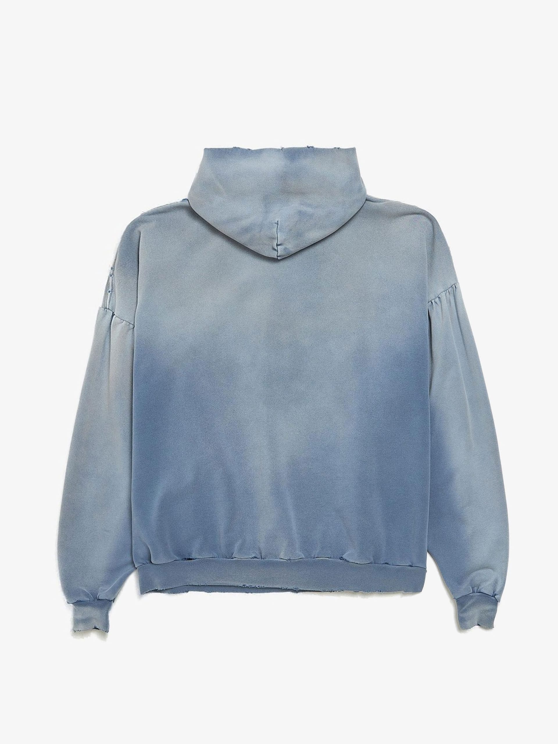 Balenciaga Navy Washed Be Kind Logo Embroidered Distressed Dirty