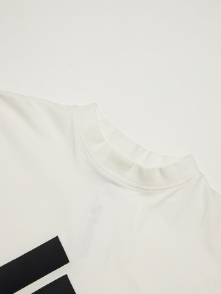 Balenciaga White Logo Embossed Inside Out Cotton T Shirt