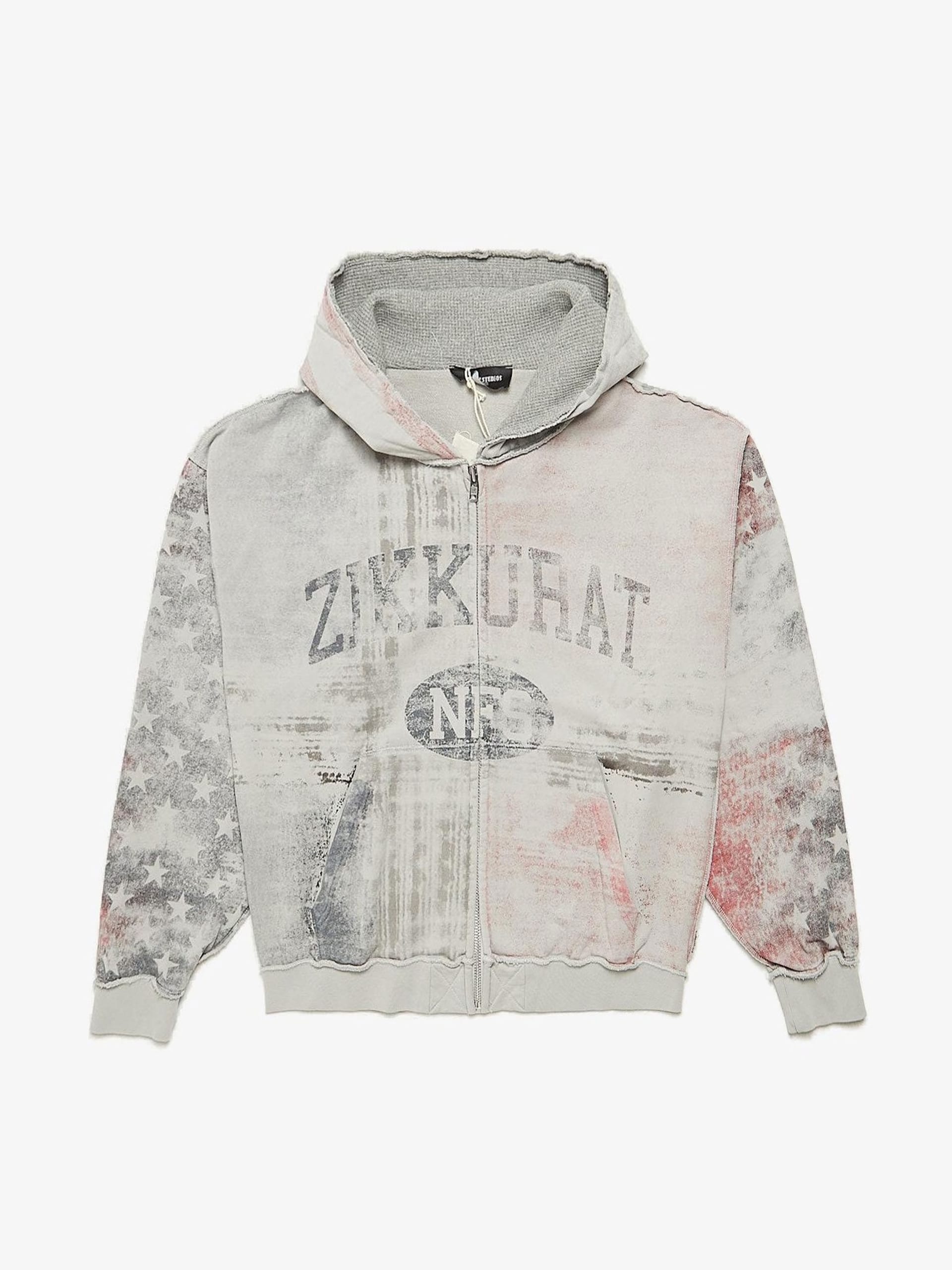 No Faith Studios Grey Saarland Zipper Used Hoodie