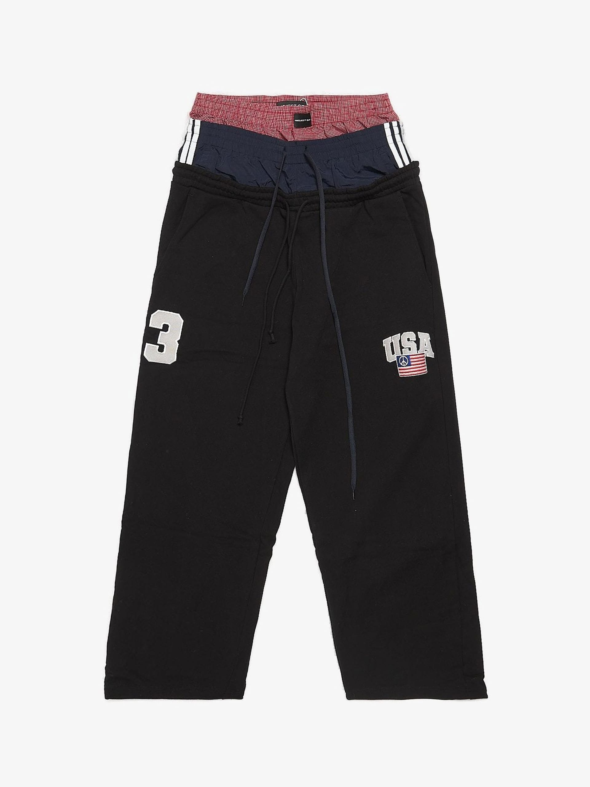 新品 Project Sweatpants Layered 3 Black GR パンツ