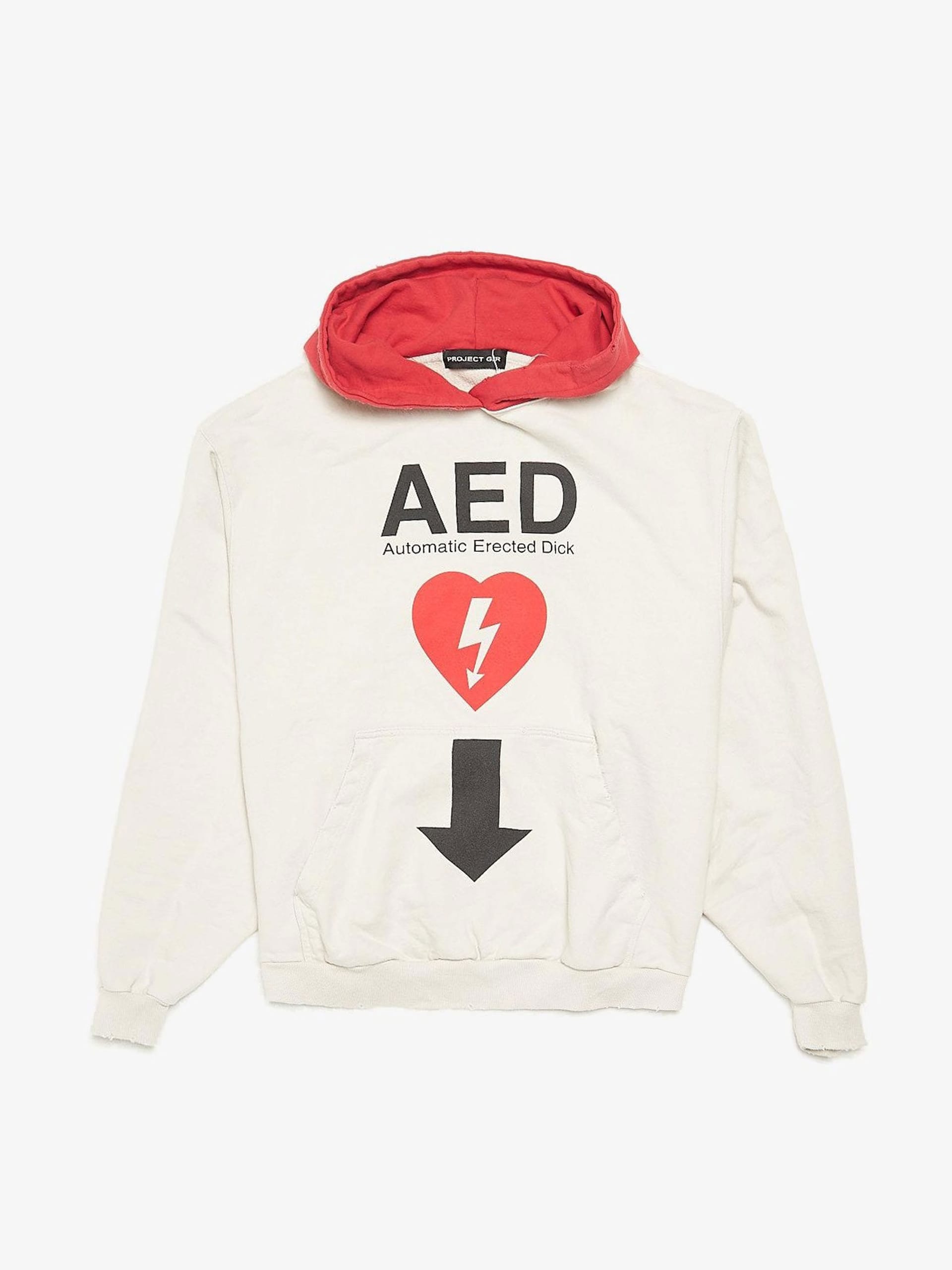 PROJECT G/R AED OVERFIT HOODIE / LT. BEI     要在庫確認 PROJECT G/R プロジェクト ジーアール SS25 AED OVERFIT HOODIE