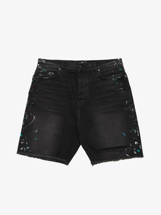 Rick Owens Drkshdw Black Jersey Trucker Cut Offs Cotton Shorts