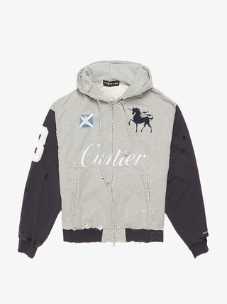 Project GR Gray Navy Cuntier Zipped Hoodie