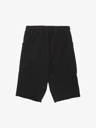 Rick Owens Drkshdw Black Jersey Trucker Cut Offs Cotton Shorts Rick Owens Drkshdw Black Jersey Trucker Cut Offs Cotton Shorts
