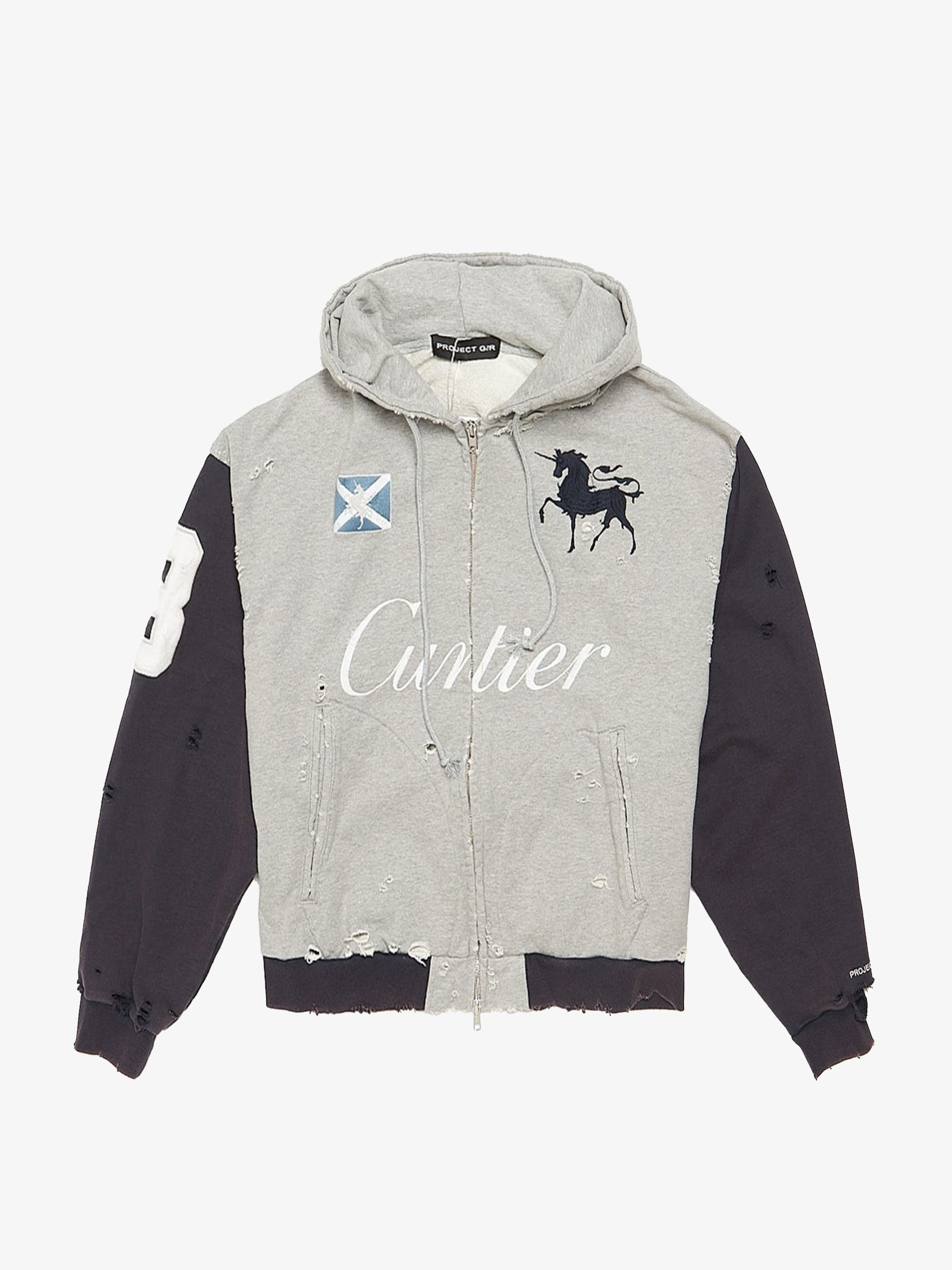 ★関税込★Project G/R★Cuntier Zip Hoodie★Melange Grey★ ☆関税込☆Project G/R☆Cuntier Zip Hoodie☆Melange Grey