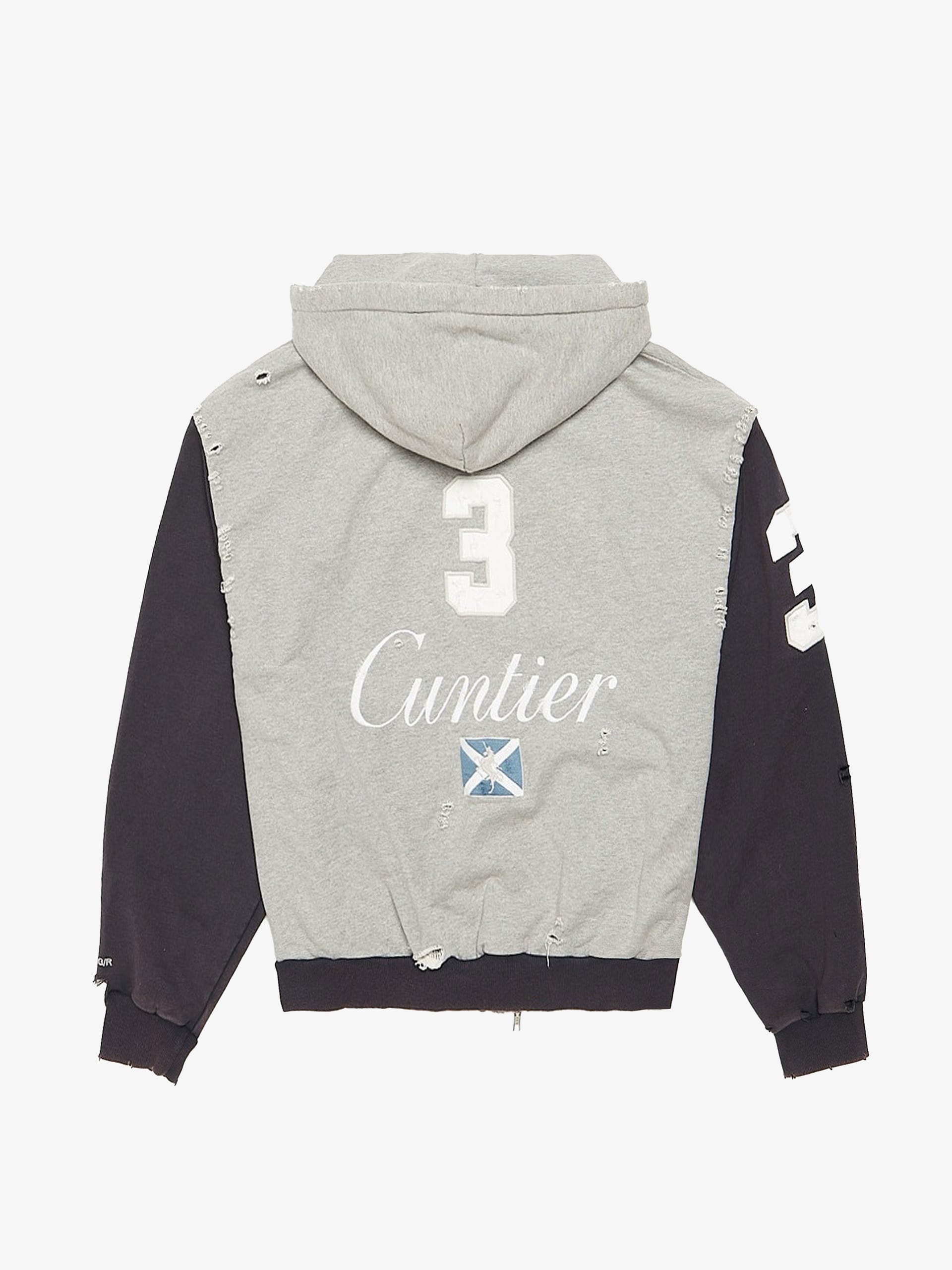 Project GR Gray Navy Cuntier Zipped Hoodie