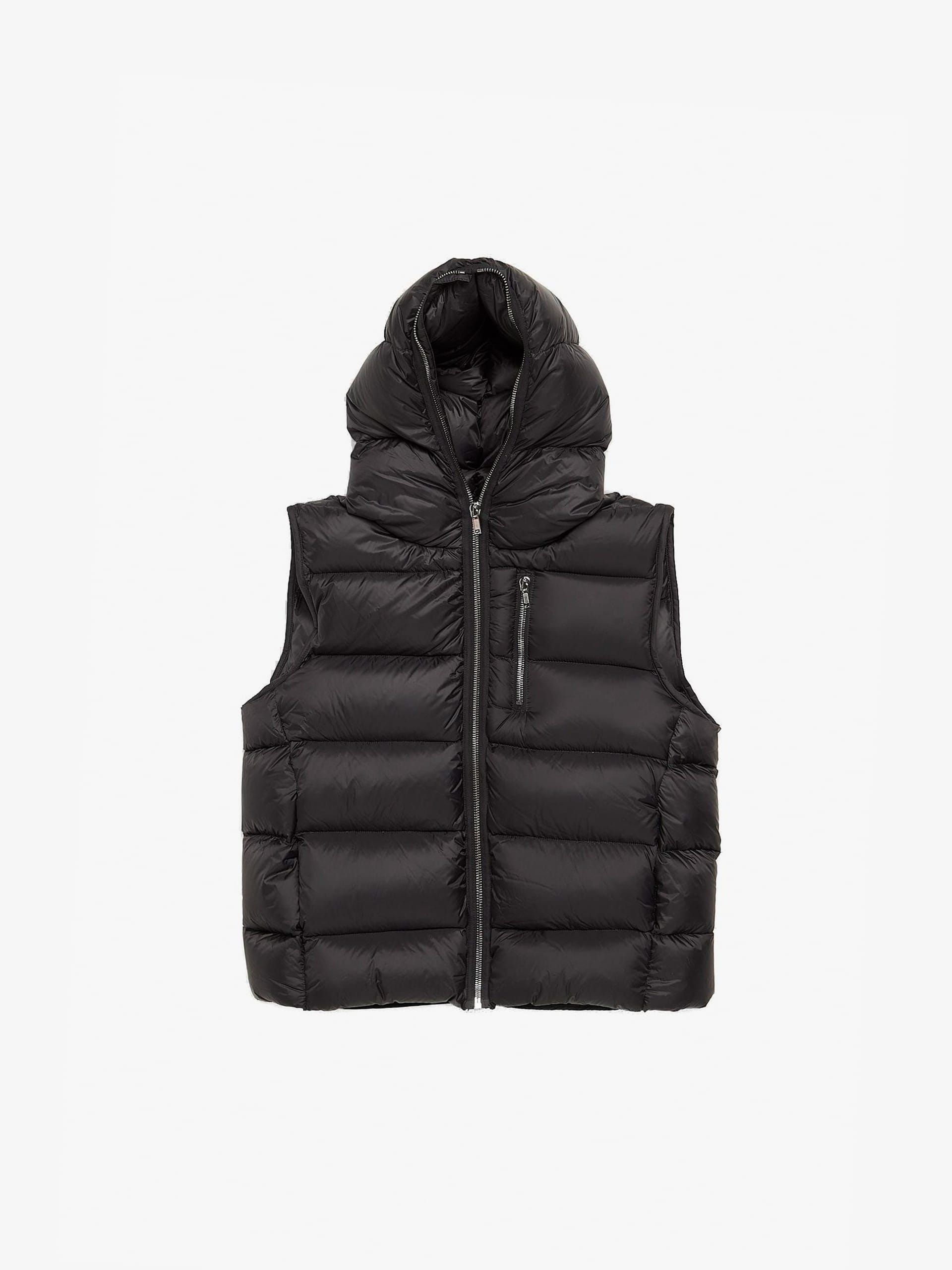 Rick Owens Black Gimp Zipped Puffer Polyamide Vest