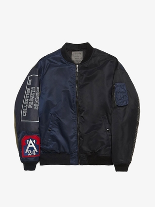 Raf Simons Black Ataraxia Printed Padded Polyester Bomber