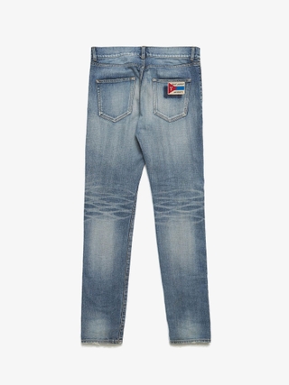 【関税・送料込み】SAINT LAURENT JEANS BLUE COTTON JEANS Loose-Fit Jeans in Blue Beat Denim | Saint Laurent | YSL CA