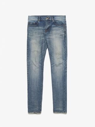 【関税・送料込み】SAINT LAURENT JEANS BLUE COTTON JEANS Loose-Fit Jeans in Blue Beat Denim | Saint Laurent | YSL CA