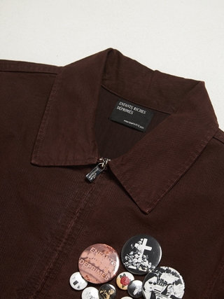 Uma Wang Mustard and Red Floral Printed Riccardo Wool Coat