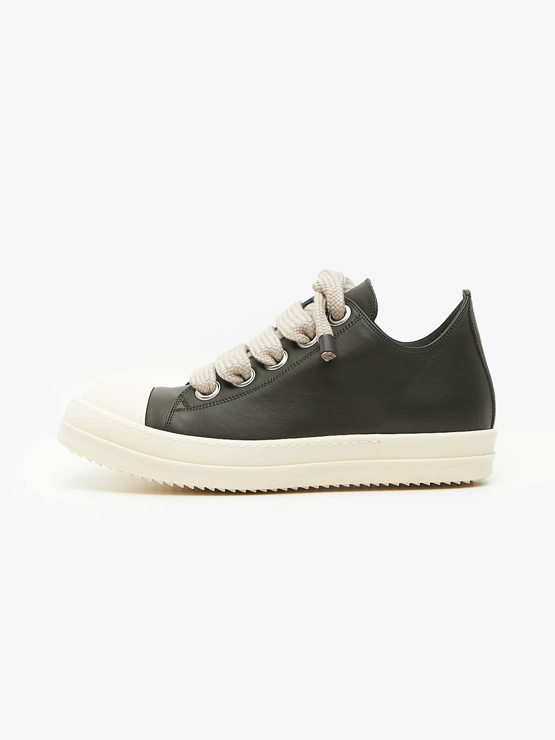 Rick Owens Green Forest Milk Jumbolaced Low Top Ramones