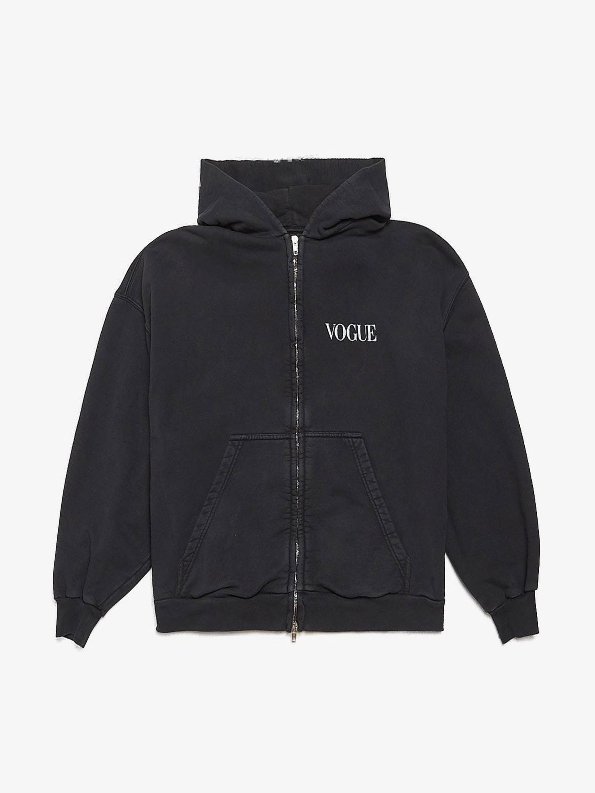 送料込+BALENCIAGA+Balenciaga | Vogue ジップアップ Hoodie Balenciaga × Vogue Zip-Up Hoodie Regular Fit | WHAT'S ON THE