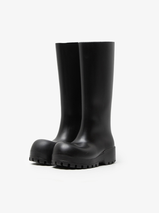 Balenciaga Black Trooper Leather Boots