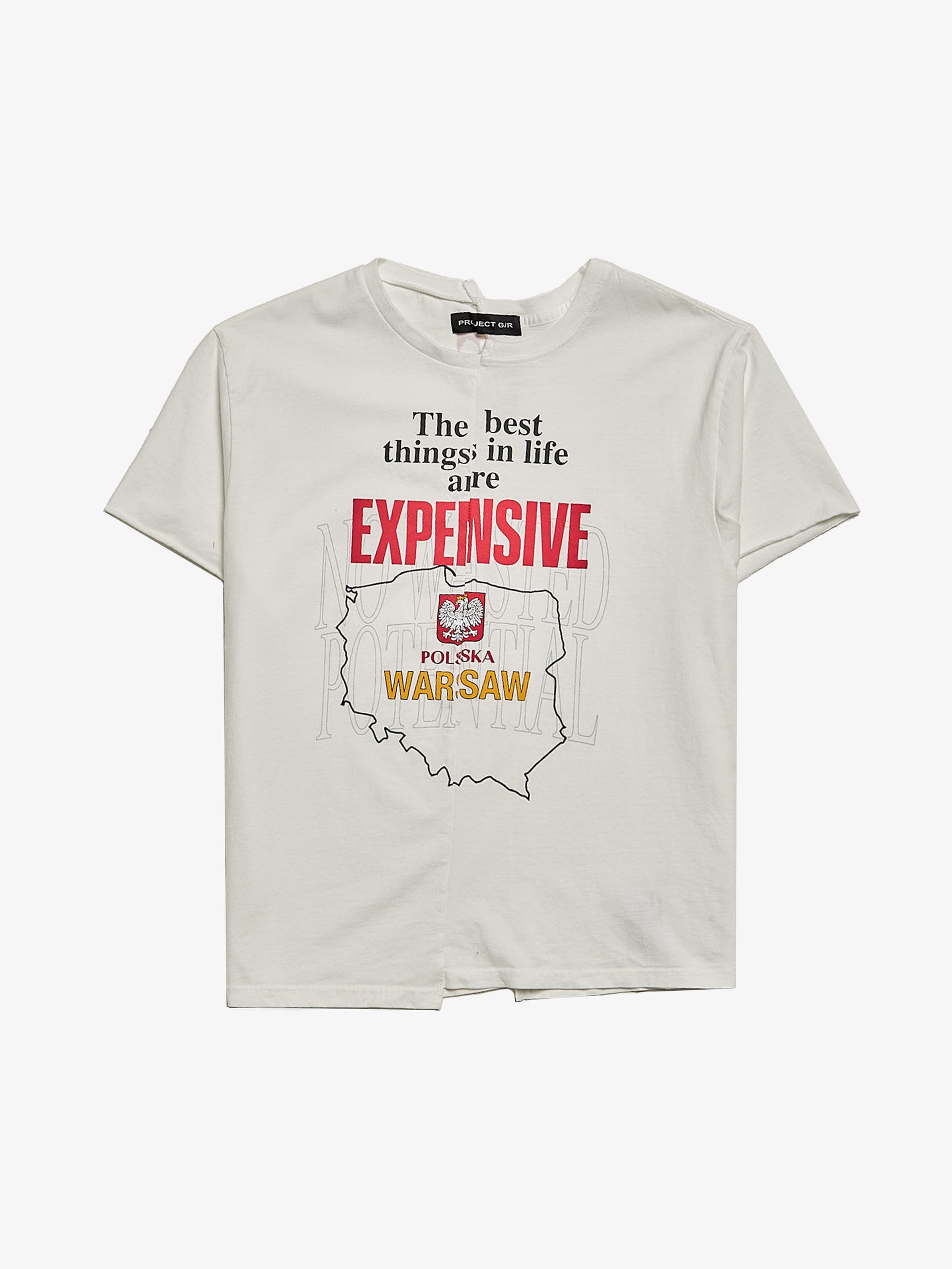 Project GR White Reworked Small Fit Polska T-shirt