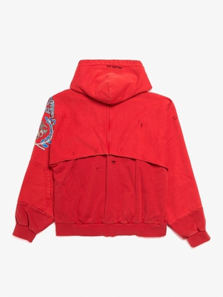 ★人気【Project G/R】★Reconstructed Folded Zip Hoodie★Red ☆関税込☆Project G/R☆Reconstructed Folded Zip Hoodie☆Red