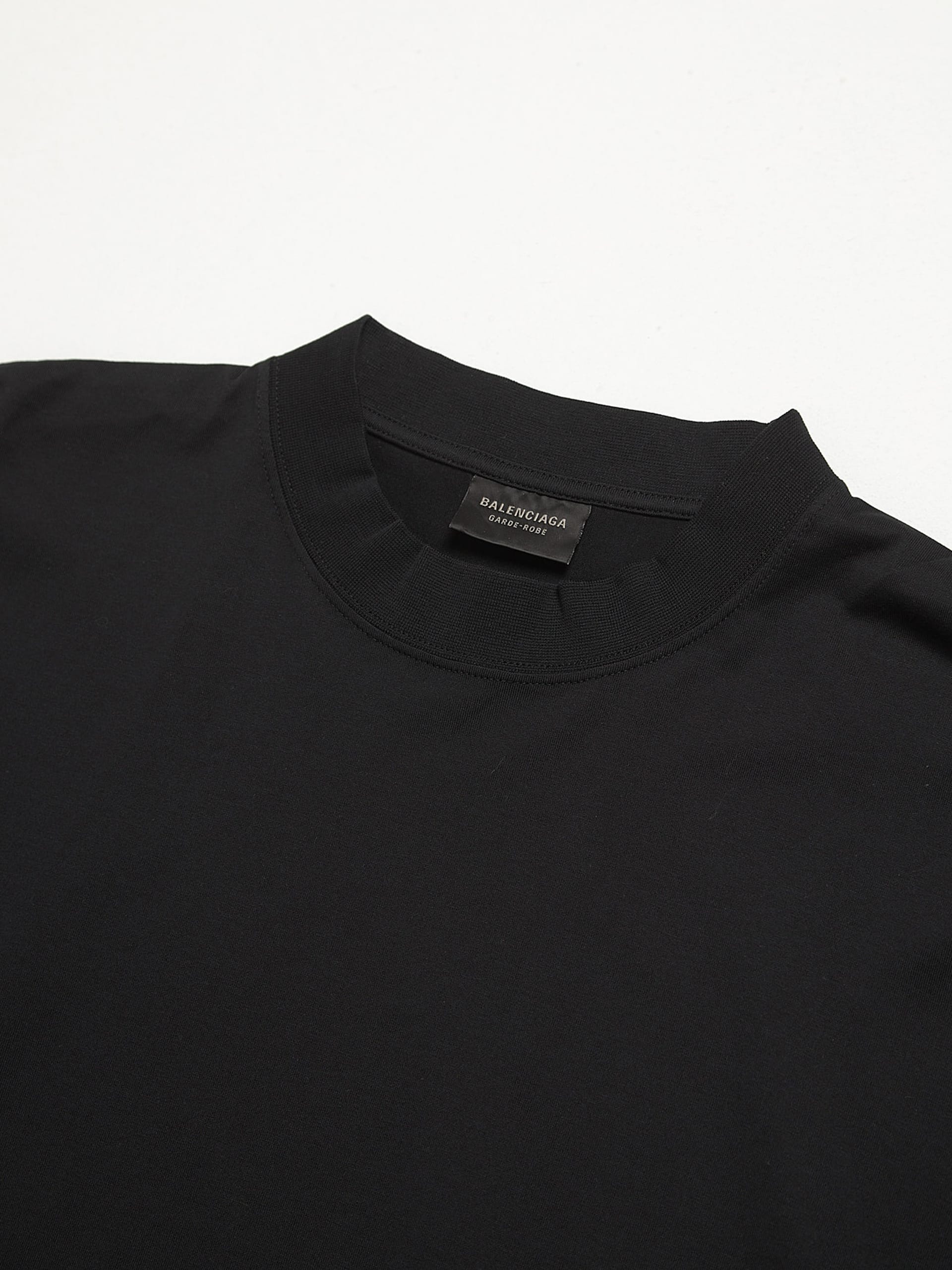 Balenciaga Black Garde-Robe Basic Cotton T-shirt