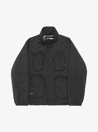 Rick Owens Drkshdw Black Nylon Gimp Hooded Bomber Jacket