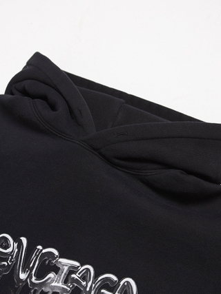 Vetements Black Distressed Reversed Jerk International Embossed