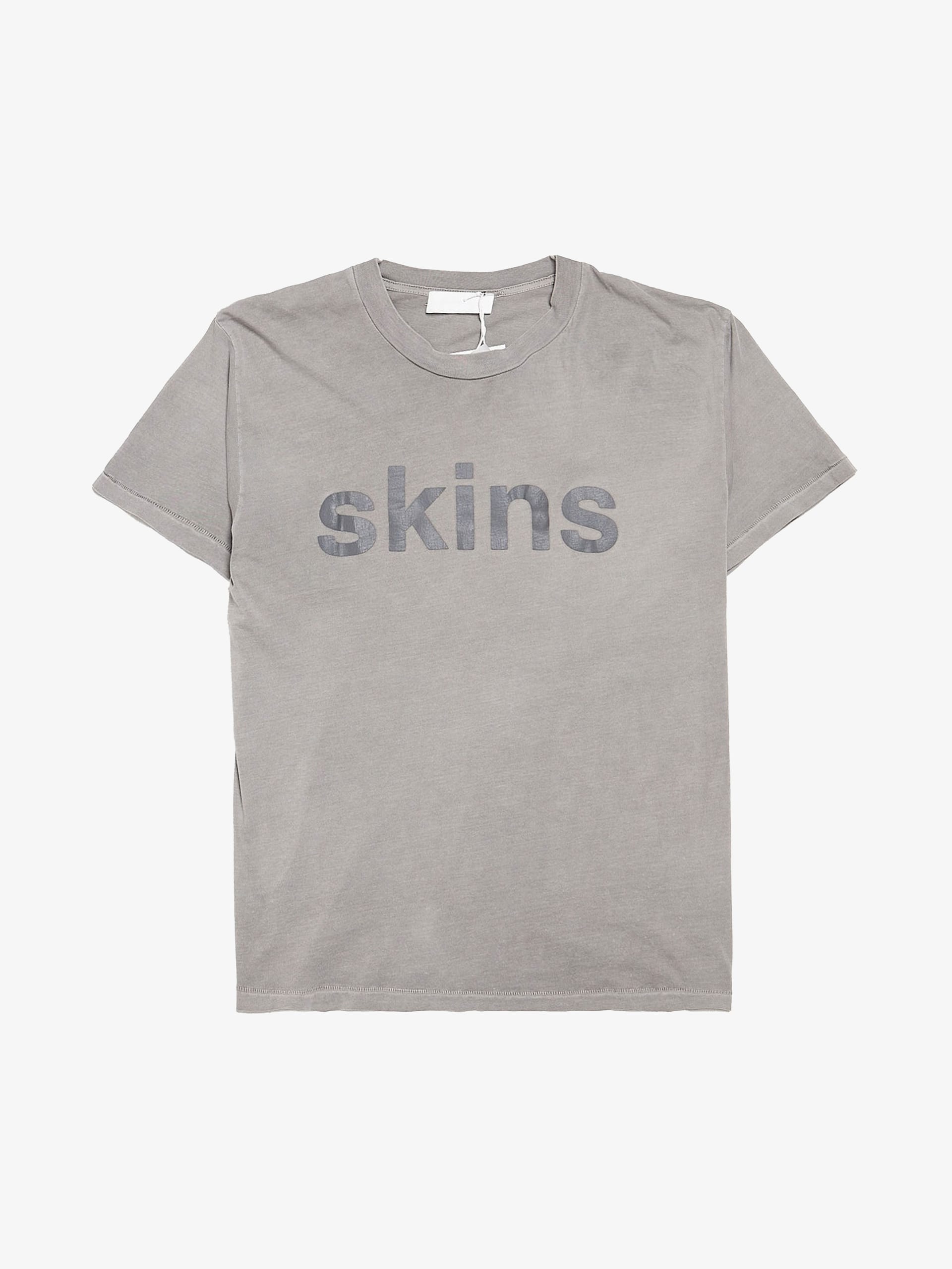 Alexander Digenova Gray Boxy Skins Logo Printed Cotton T-shirt