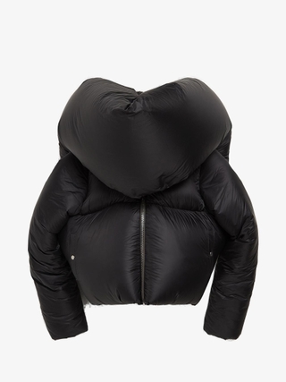 Rick Owens Drkshdw Black Shiny Gimp Cotton Blend Jacket