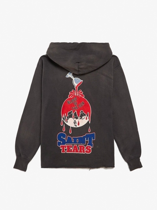 Acne Studios Green Logo Printed Oversized Cotton Hoodie