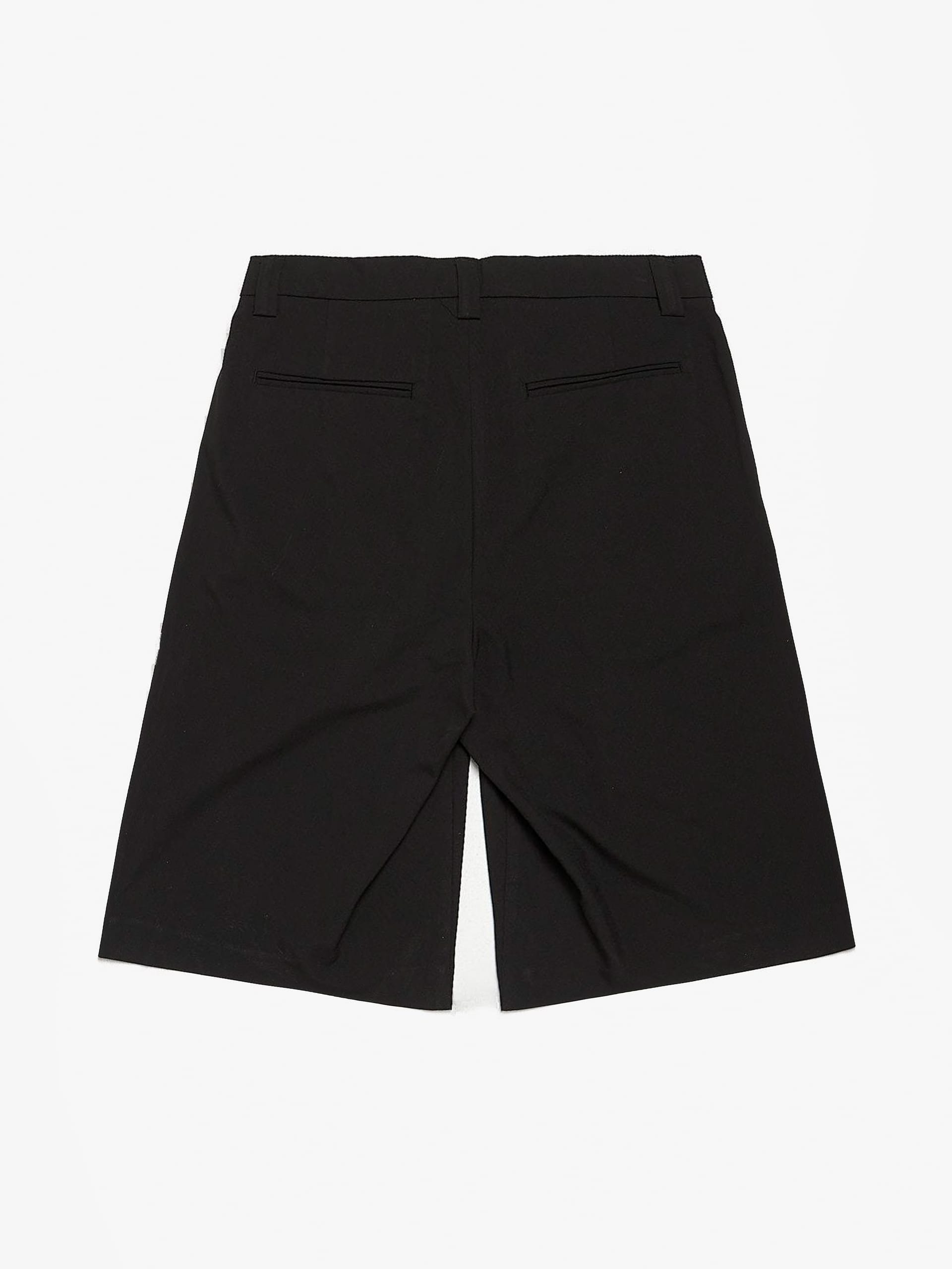 Jaded London Black Goliath Tailored Baggy Polyester Blend Shorts