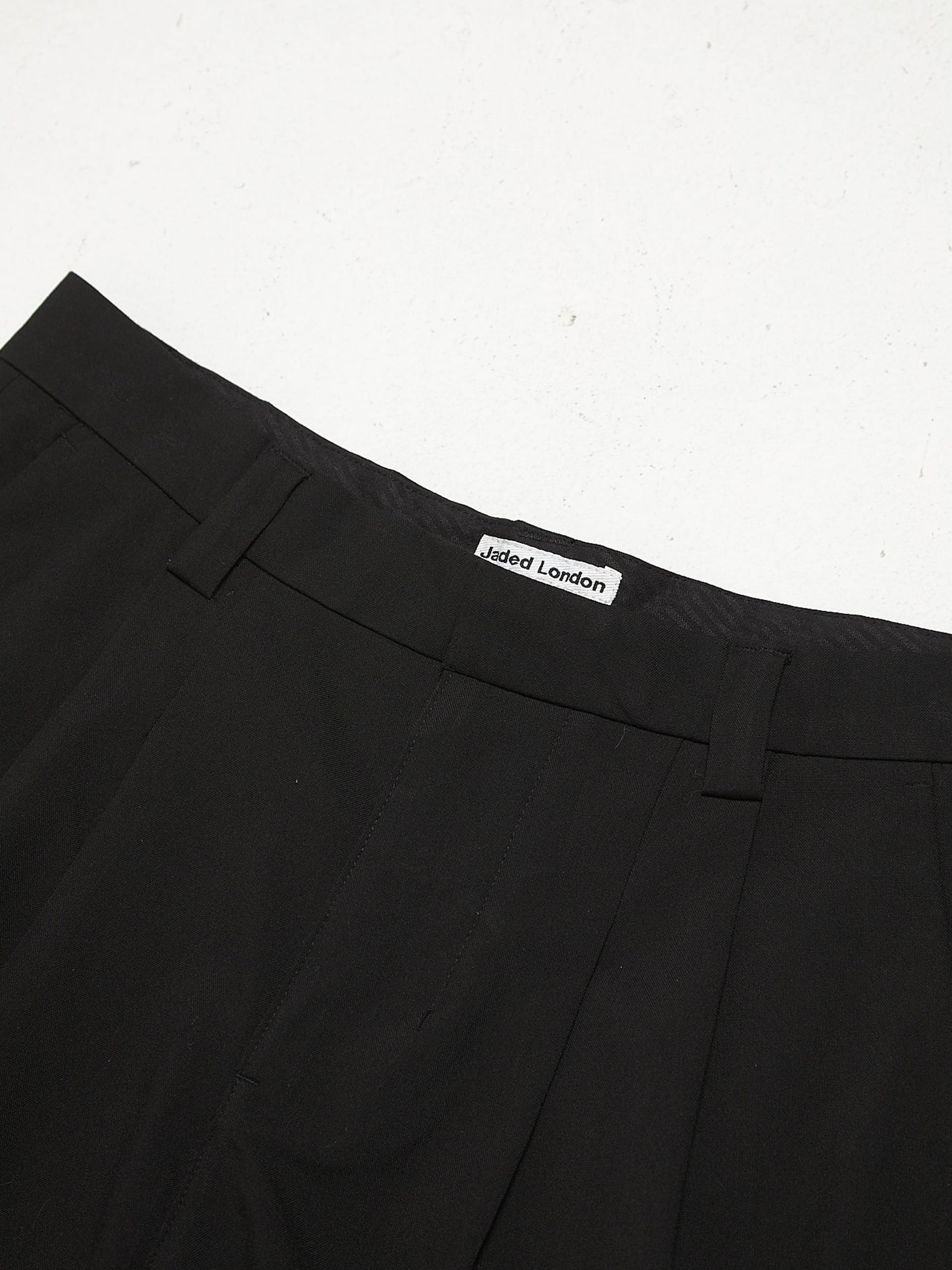 Jaded London Black Goliath Tailored Baggy Polyester Blend Shorts