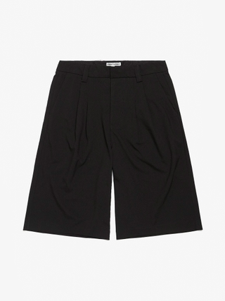 Jaded London Black Goliath Tailored Baggy Polyester Blend Shorts