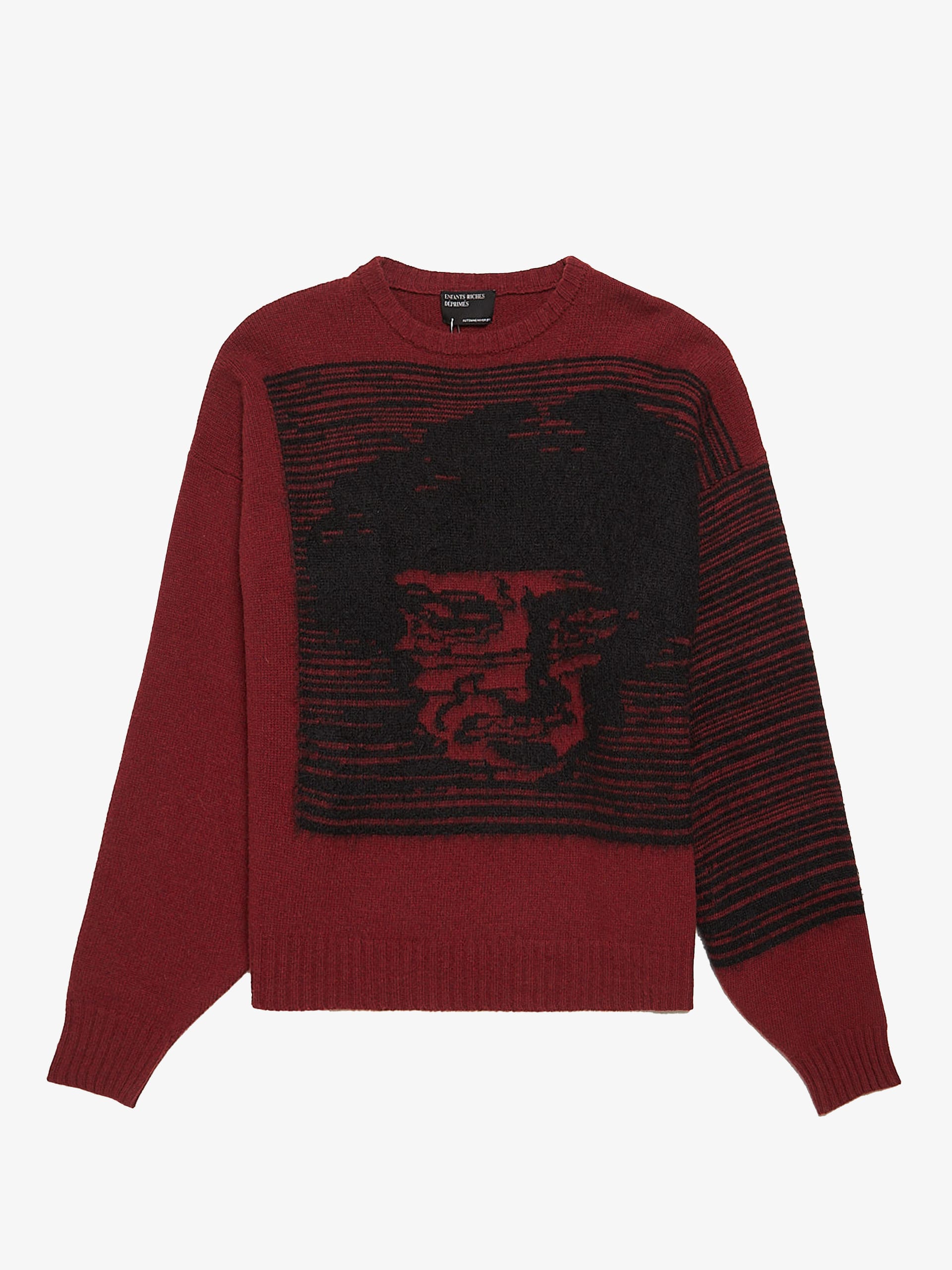 Enfants Riches Deprimes Dark Red October Oversized Wool Sweater