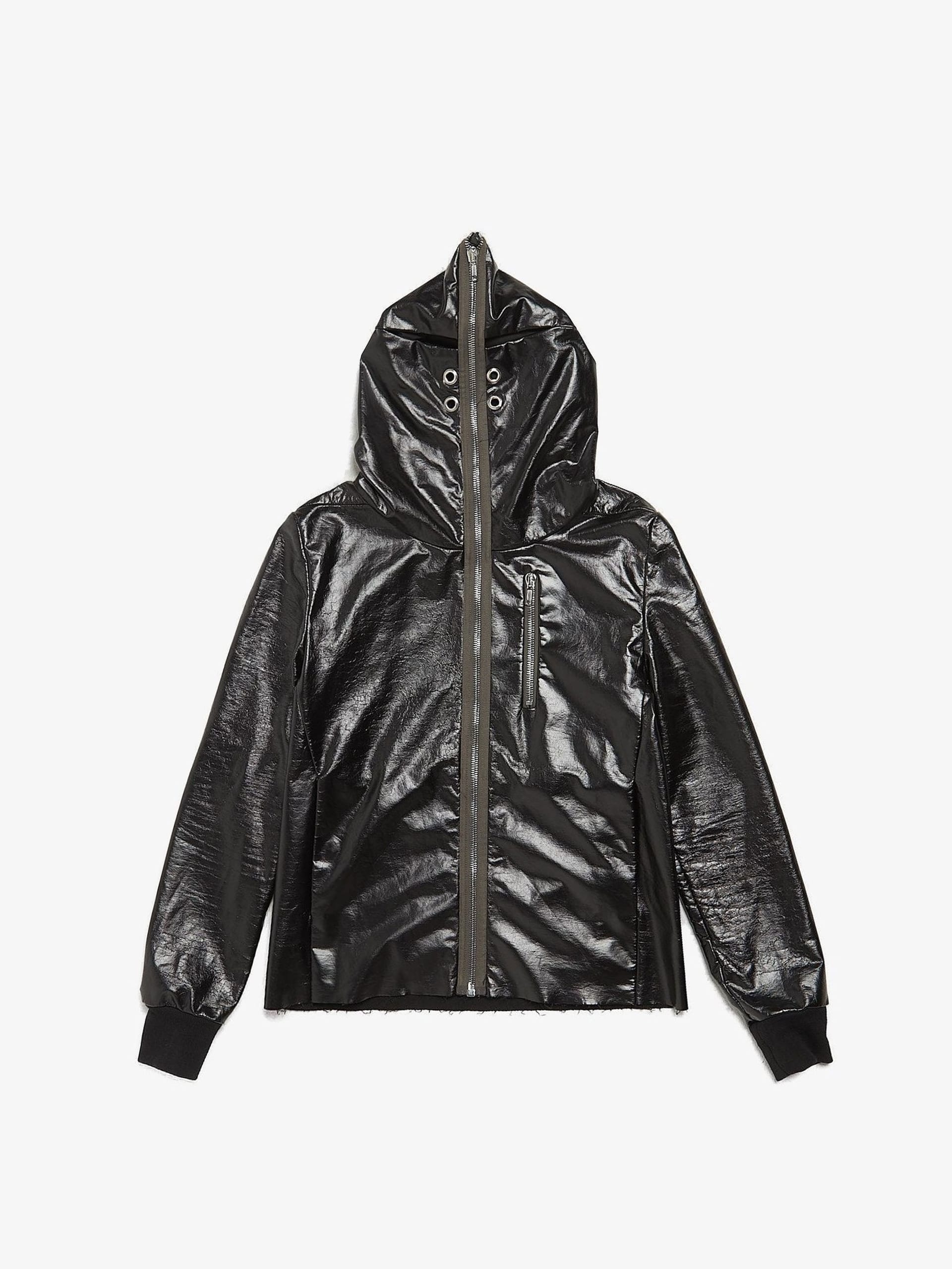 Rick Owens Black FW22 Strobe Gimp Zipped Cotton Jacket