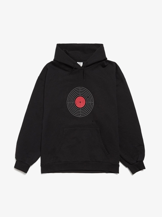 Vetements Black Rammstein Printed Cotton Blend Hoodie