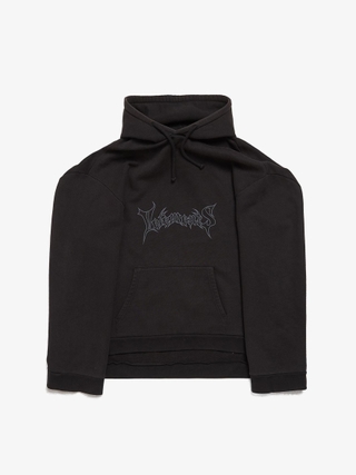 Vetements Black Rammstein Printed Cotton Blend Hoodie