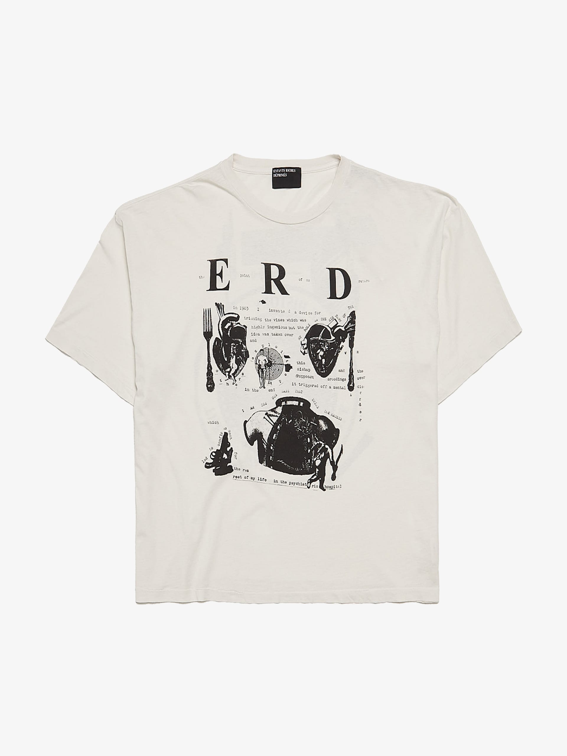 Enfants Riches Deprimes White The History Logo Printed Cotton T-shirt