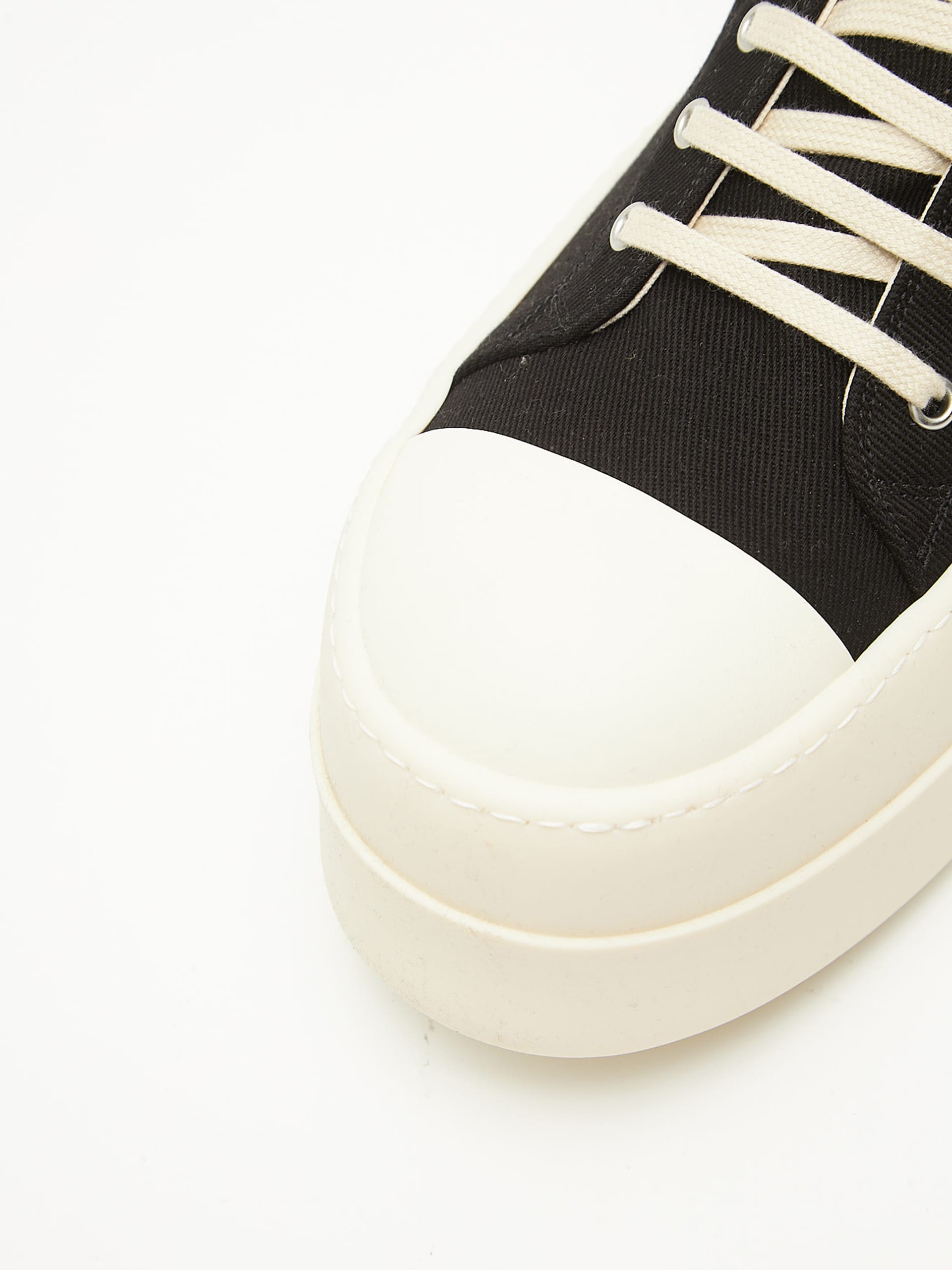 Rick Owens Drkshdw Black White SS25 Megabumper Ramones Low
