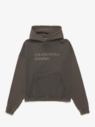 Project GR TGS Embroidered Washed Hoodie - Khaki Brown