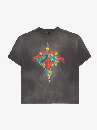 Saint Michael Dark Gray Washed I Beating The Heart Printed