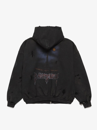 【PROJECT G/R】 REWORKED SPORT HOODIE - NAVY Project GR Navy Reworked Sport Hoodie