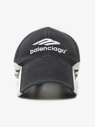 Mowalola Gray Lotta Distressed Cap