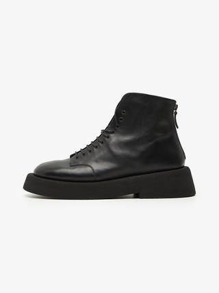 Rick Owens Drkshdw Black High Army Abstract Leather Boots