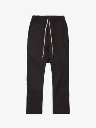 Rick Owens Black Lido SS24 Drop Crotch Cotton Pants