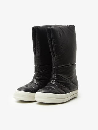 Rick Owens Drkshdw Black High Army Abstract Leather Boots