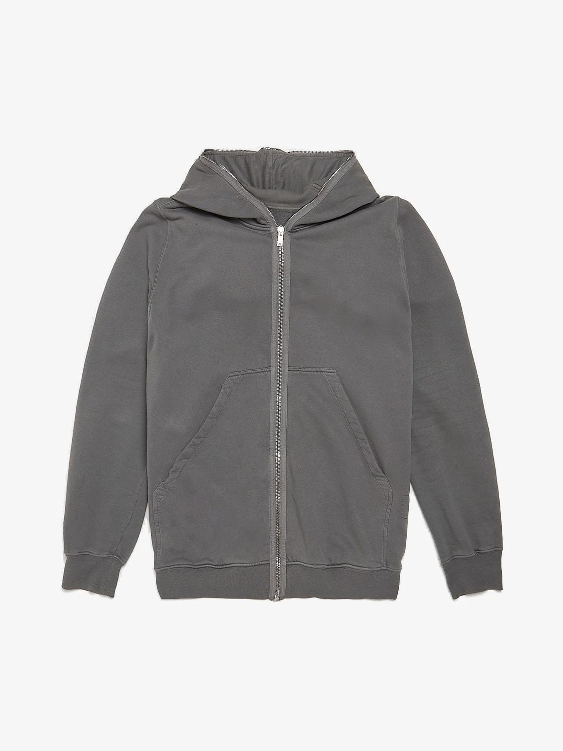 Rick Owens Drkshdw Stone Fleece Zipped Cotton Hoodie